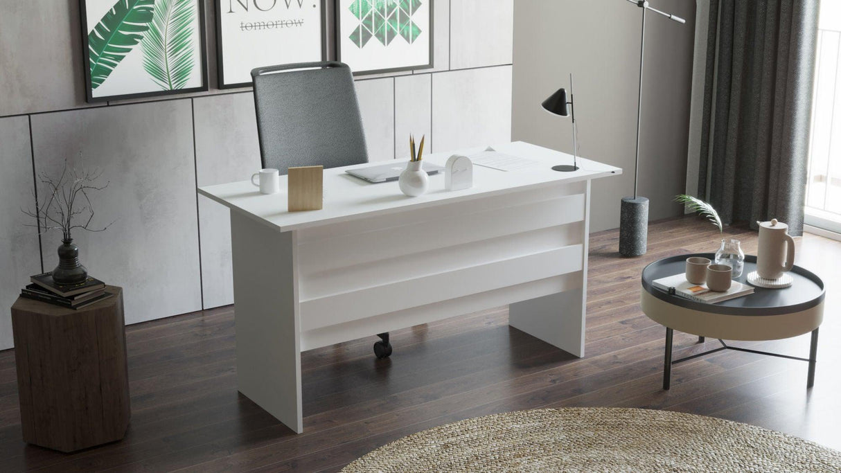 Birou Linta Lux, 140x74x60 cm - Alb