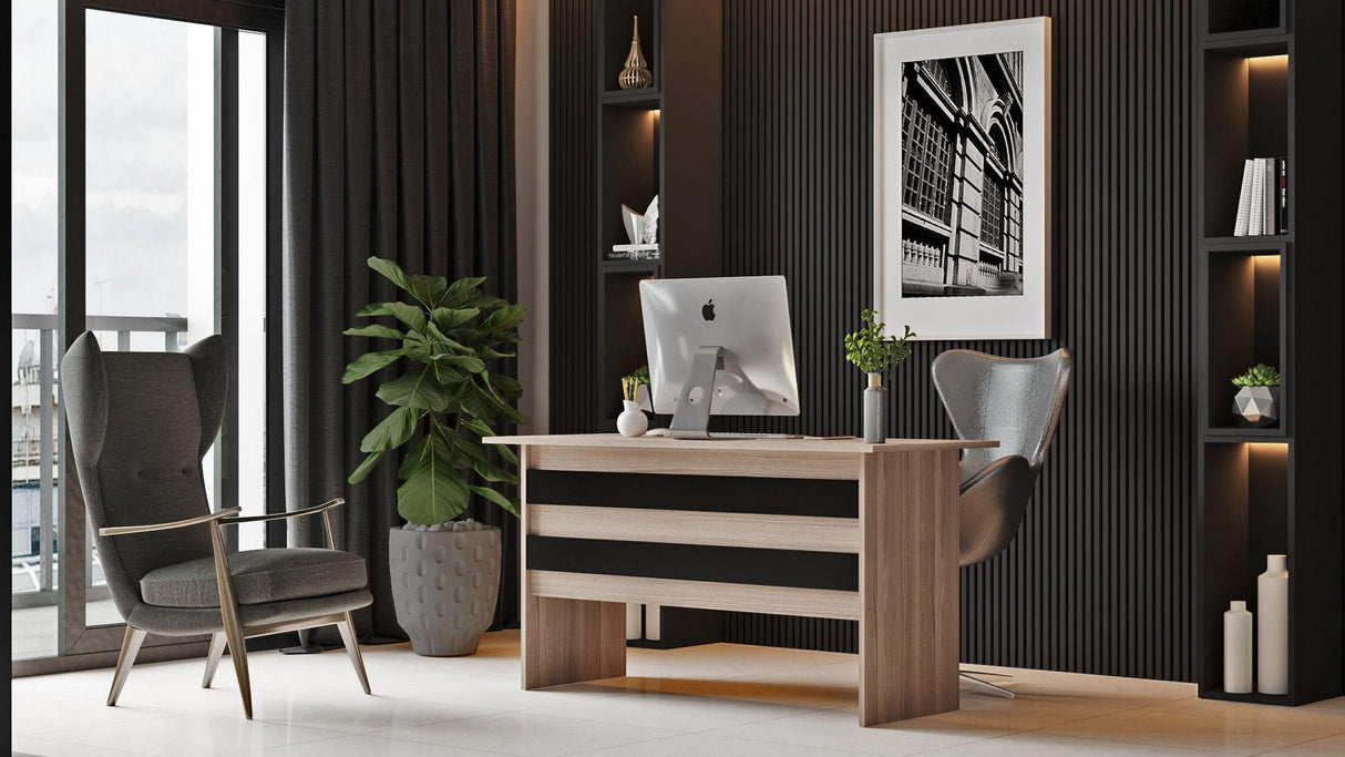 Birou Linta Lux, 140x74x60 cm - Stejar