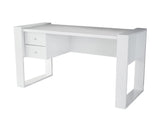 Birou Lord cu 2 sertare, Alb, 159x60x72 cm