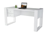Birou Lord cu 2 sertare, Alb, 159x60x72 cm
