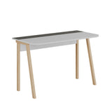 Birou Luton Stil scandinav, Alb Mocha deschis - Alb Gri, 120x75x60 cm - Alb Gri