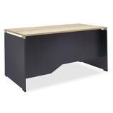 Birou manager Lotus, Stejar - Gri inchis, 150x80x75 cm