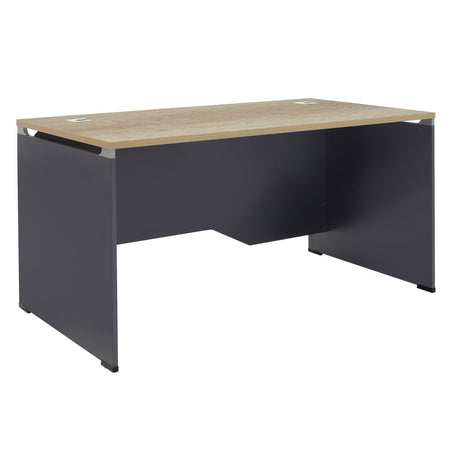 Birou manager Lotus, Stejar - Gri inchis, 150x80x75 cm