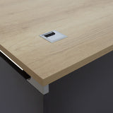 Birou manager Lotus, Stejar - Gri inchis, 150x80x75 cm