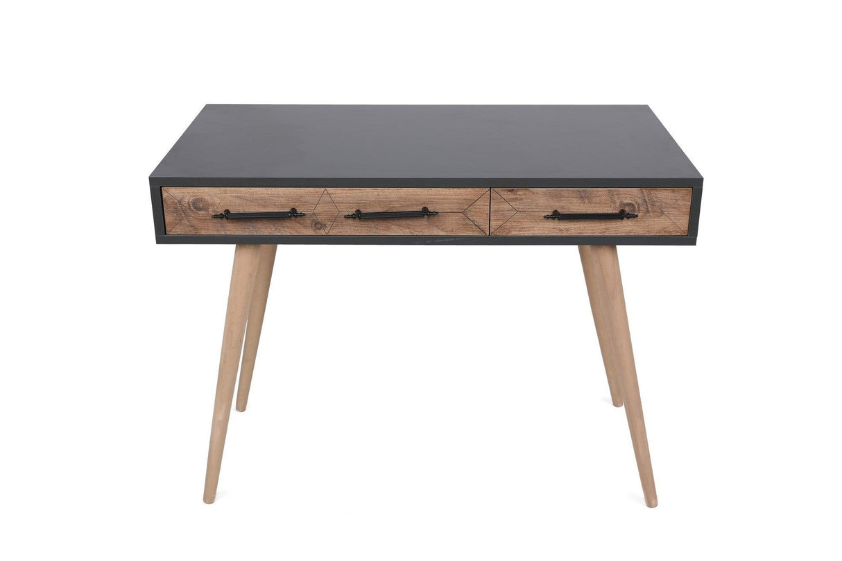 Birou Milano cu 2 sertare, Stejar Gri, 105x79x55 cm
