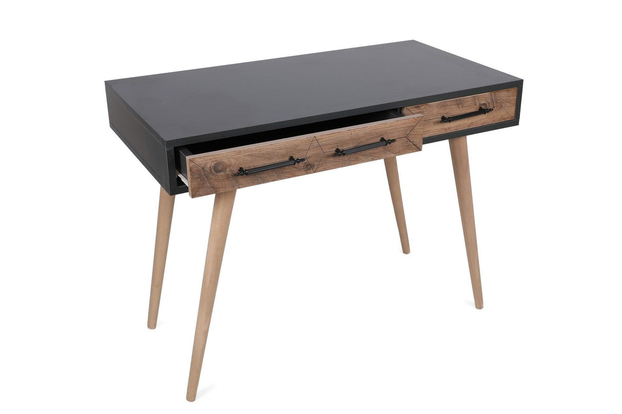 Birou Milano cu 2 sertare, Stejar Gri, 105x79x55 cm
