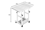 Birou mobil Stolu mdf-metal, Alb, 60x40x68 cm