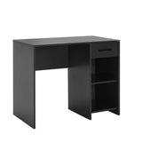 Birou Modern CMS-505-BB-1 Home Collection® Concept cu Sertar și 2 Rafturi, Alb - Maro - Stejar - Antracit, 90x52x75 cm - Antracit | SKU: CMS-505-AA-1
