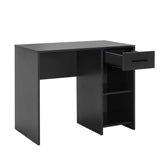 Birou Modern CMS-505-BB-1 Home Collection® Concept cu Sertar și 2 Rafturi, Alb - Maro - Stejar - Antracit, 90x52x75 cm - Antracit | SKU: CMS-505-AA-1