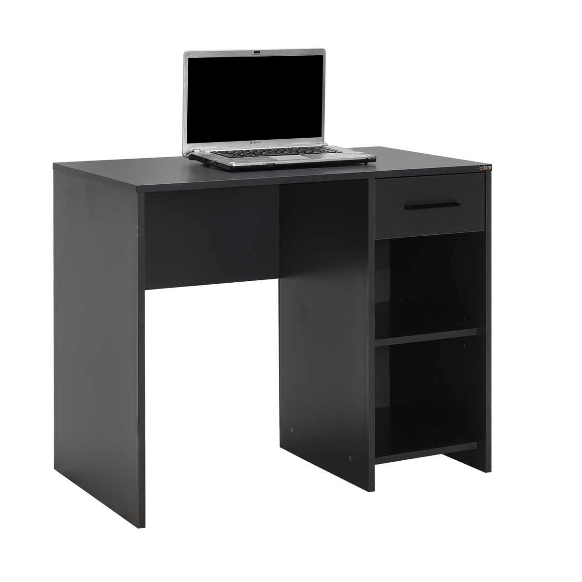 Birou Modern CMS-505-BB-1 Home Collection® Concept cu Sertar și 2 Rafturi, Alb - Maro - Stejar - Antracit, 90x52x75 cm - Antracit | SKU: CMS-505-AA-1