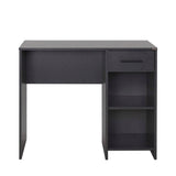 Birou Modern CMS-505-BB-1 Home Collection® Concept cu Sertar și 2 Rafturi, Alb - Maro - Stejar - Antracit, 90x52x75 cm - Antracit | SKU: CMS-505-AA-1
