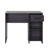 Birou Modern CMS-505-BB-1 Home Collection® Concept cu Sertar și 2 Rafturi, Alb - Maro - Stejar - Antracit, 90x52x75 cm - Antracit | SKU: CMS-505-AA-1