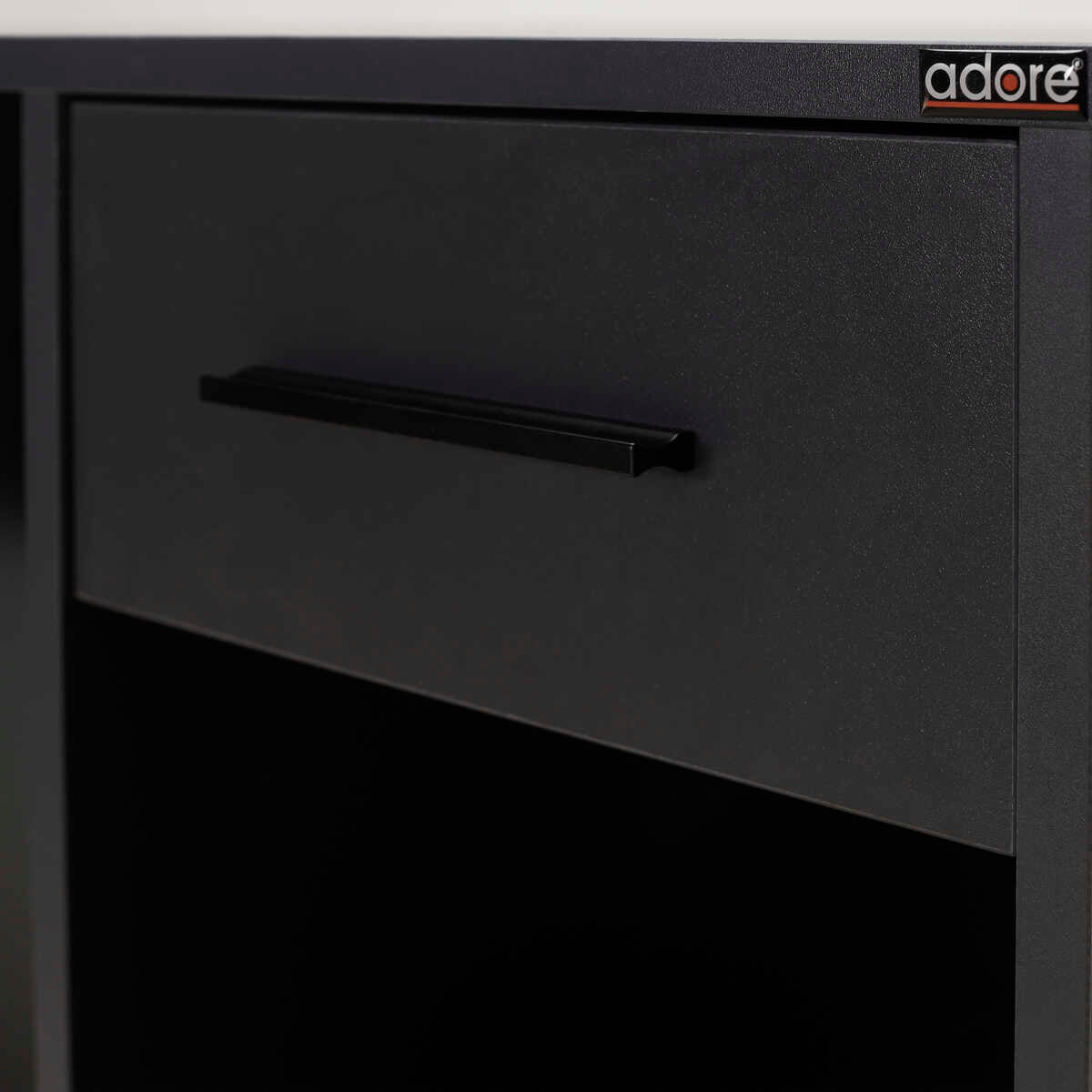 Birou Modern CMS-505-BB-1 Home Collection® Concept cu Sertar și 2 Rafturi, Alb - Maro - Stejar - Antracit, 90x52x75 cm - Antracit | SKU: CMS-505-AA-1