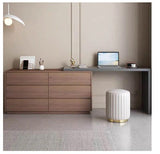 Birou Multicolorfunctional cu sertar integrat, Reaze, deschis nuc-antracit, 120x50x74 cm