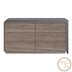 Birou Multicolorfunctional cu sertar integrat, Reaze, deschis nuc-antracit, 120x50x74 cm