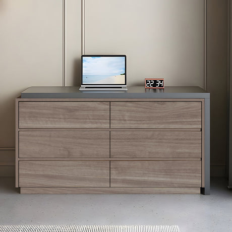 Birou Multicolorfunctional cu sertar integrat, Reaze, deschis nuc-antracit, 120x50x74 cm