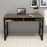 Birou Nove cu 2 Compartimente, Nuc, 120x60x75 cm