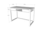Birou Ogene cu 2 sertare, Crem, 105x77x55 cm