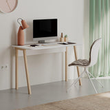 Birou Malia, 120x60x75 cm - Alb-Natural-Latte