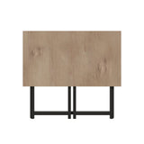 Birou pliabil Thox stejar-metal, negru, 80x50x72 cm