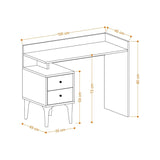 Birou Puuk cu 2 sertare, Stejar, 100x80x45 cm