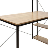 Birou Ramon cu biblioteca reversibile, Stejar - Negru, 122x64x120 cm
