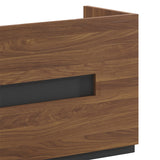 Birou receptie Oscar, Nuc - Antracit, 180x76x65 cm