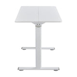 Birou reglabil pe inaltime Karla, Sonoma - Alb, 120x60x72/115 cm - Alb