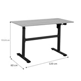 Birou reglabil pe inaltime Karla, Sonoma - Alb, 120x60x72/115 cm - Sonoma