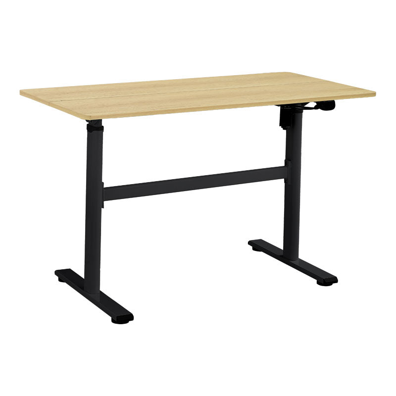 Birou reglabil pe inaltime Karla, Sonoma - Alb, 120x60x72/115 cm - Birou reglabil pe inaltime Karla, Sonoma - Alb, 120x60x72/115 cm