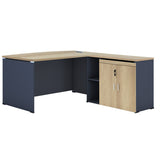 Birou reversibil Lotus, Negru - Stejar, 180x140x75 cm - Birou reversibil Lotus, Negru - Stejar, 180x140x75 cm