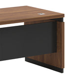 Birou reversibil Oscar, nuc- gri, 180x170x76 cm