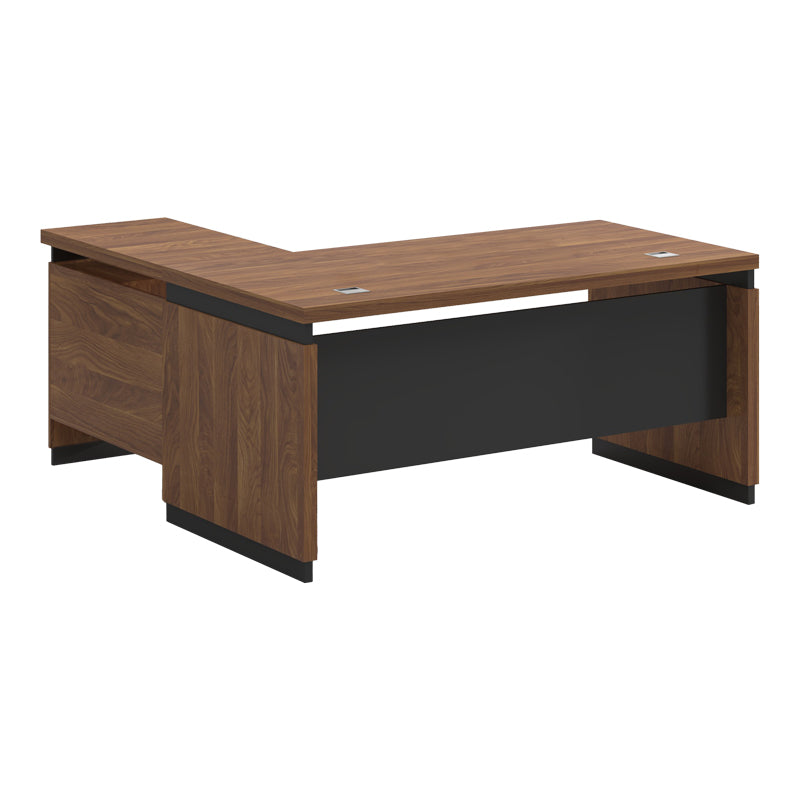 Birou reversibil Oscar, nuc- gri, 220x105x76 cm, imagine suplimentara