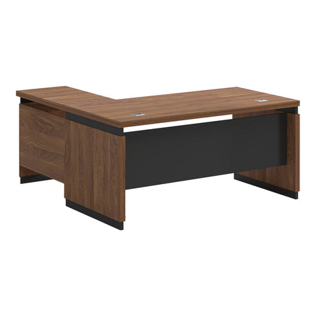 Birou reversibil Oscar, nuc- gri, 220x105x76 cm