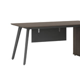 Birou reversibil profesional Denith, Gri nuc, 200x160x75 cm