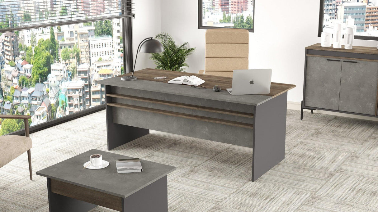 Birou Sartoria Lung, Gri Maro, 180x75x90 cm