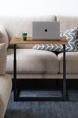 Birou Smart Home Laptop Reglabil, Latte, Natur, 40x60x43-73 cm
