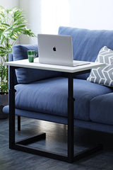 Birou Smart Laptop Reglabil, Alb, 40x60x43-73 cm