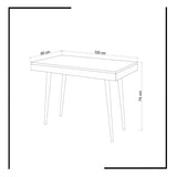 Birou Veronika Lux, Alb, 100x74x60 cm