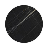 Blat de masă elegant cu aspect de marmură neagră, model Relian, 60cm, grosime 12mm, 60x60 cm