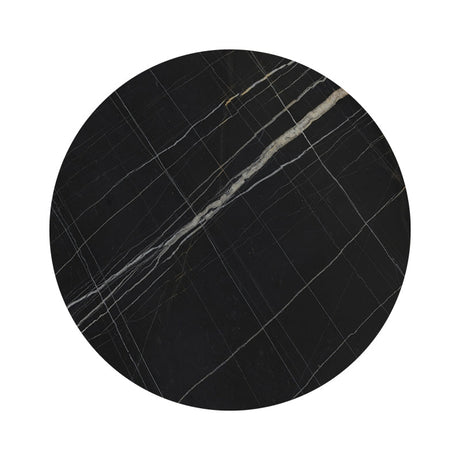 Blat de masă elegant cu aspect de marmură neagră, model Relian, 60cm, grosime 12mm, 60x60 cm