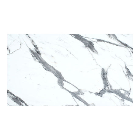 Blat de masa Melody, Marmura Alba, 12mm, 69x120 cm