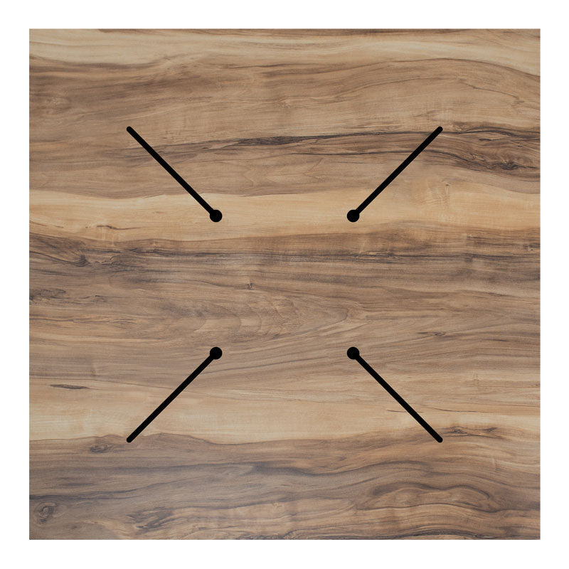 Blat de Masa Noble, nuc de 69x69 cm grosime 12mm, 69x69 cm