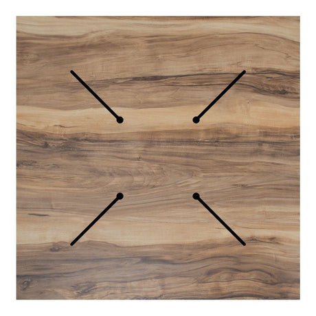 Blat de Masa Noble, nuc de 69x69 cm grosime 12mm, 69x69 cm