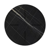 Blat de masă Relian cu neagră, D69cm, grosime 12mm, 69x69 cm