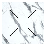 Blat masa Melody, marmura alba grosime 12mm, 70x70 cm