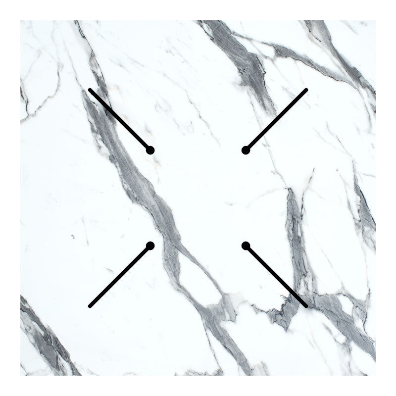 Blat masa Melody, marmura alba grosime 12mm, 70x70 cm, imagine suplimentara