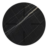 Blat masa Relian D80 cm, marmura neagra, 12 mm, 80x80 cm