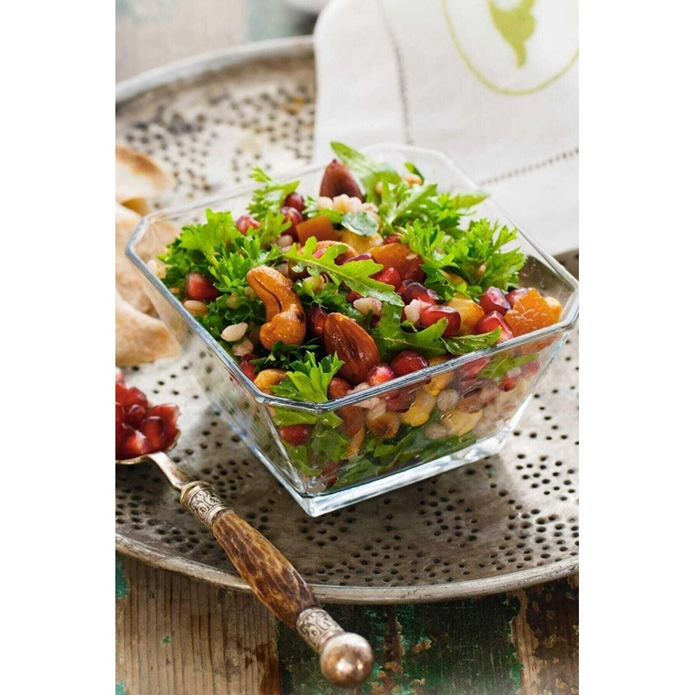 Bol de salată, Transparent, Multicolor, 19.6x19.6x10.4 cm