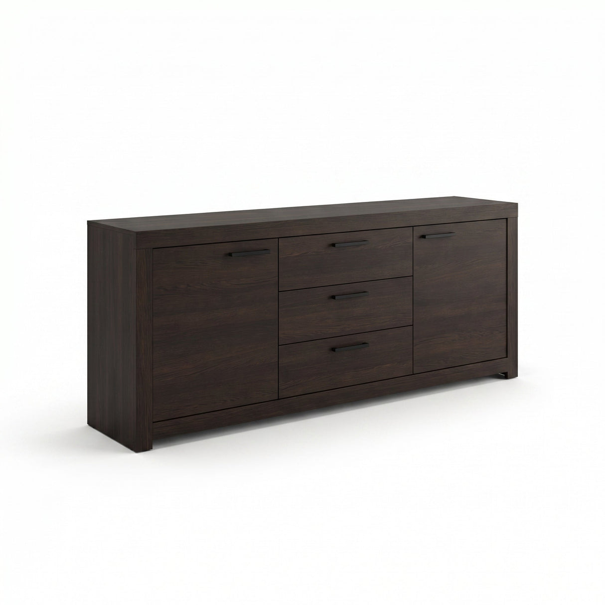 Bufet cu funcție de depozitare Doha, Antracit - Nuc, 210x45x80 cm - Bufet cu funcție de depozitare Doha, Antracit - Nuc, 210x45x80 cm - 361-000105